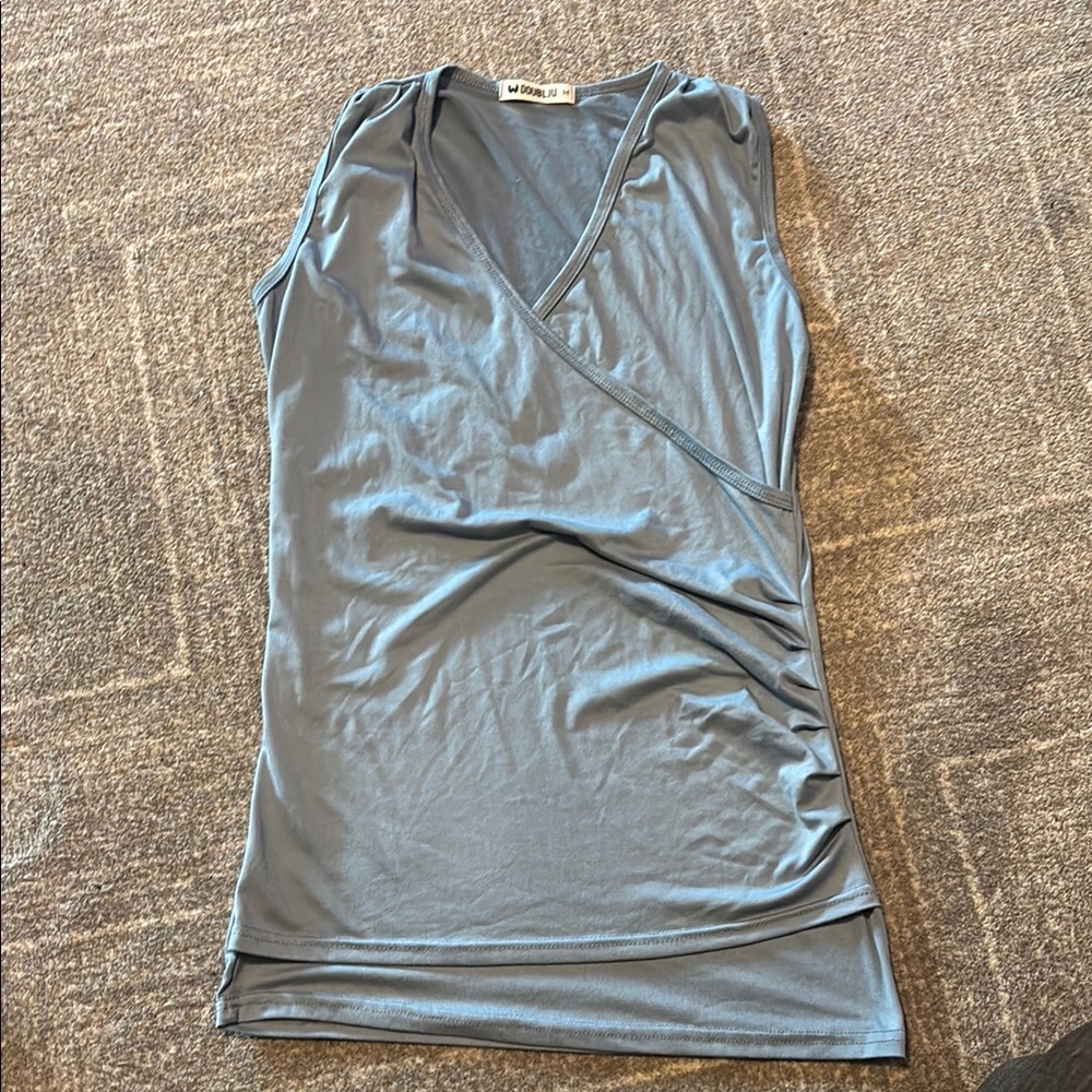 Steel Blue Sleeveless Top
